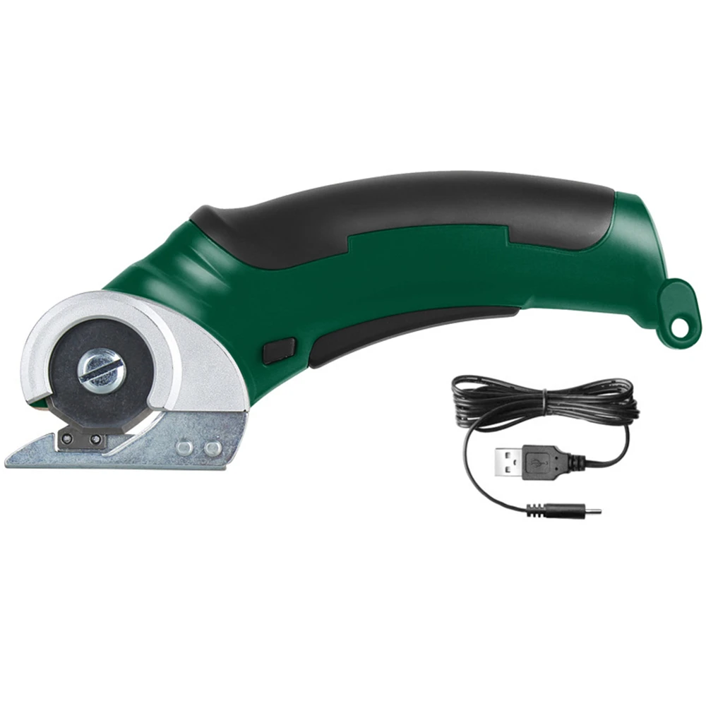 Electric Scissor Portable Cordless Rechargeable Electric Round Scissor Leather Paper Fabric Rotary Cloth Cutter Kit Cutting Tool 2