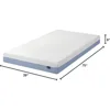 6-inch cooling essential memory foam mattress, fiberglass free, medium feel, certified safe foam and fabric 6