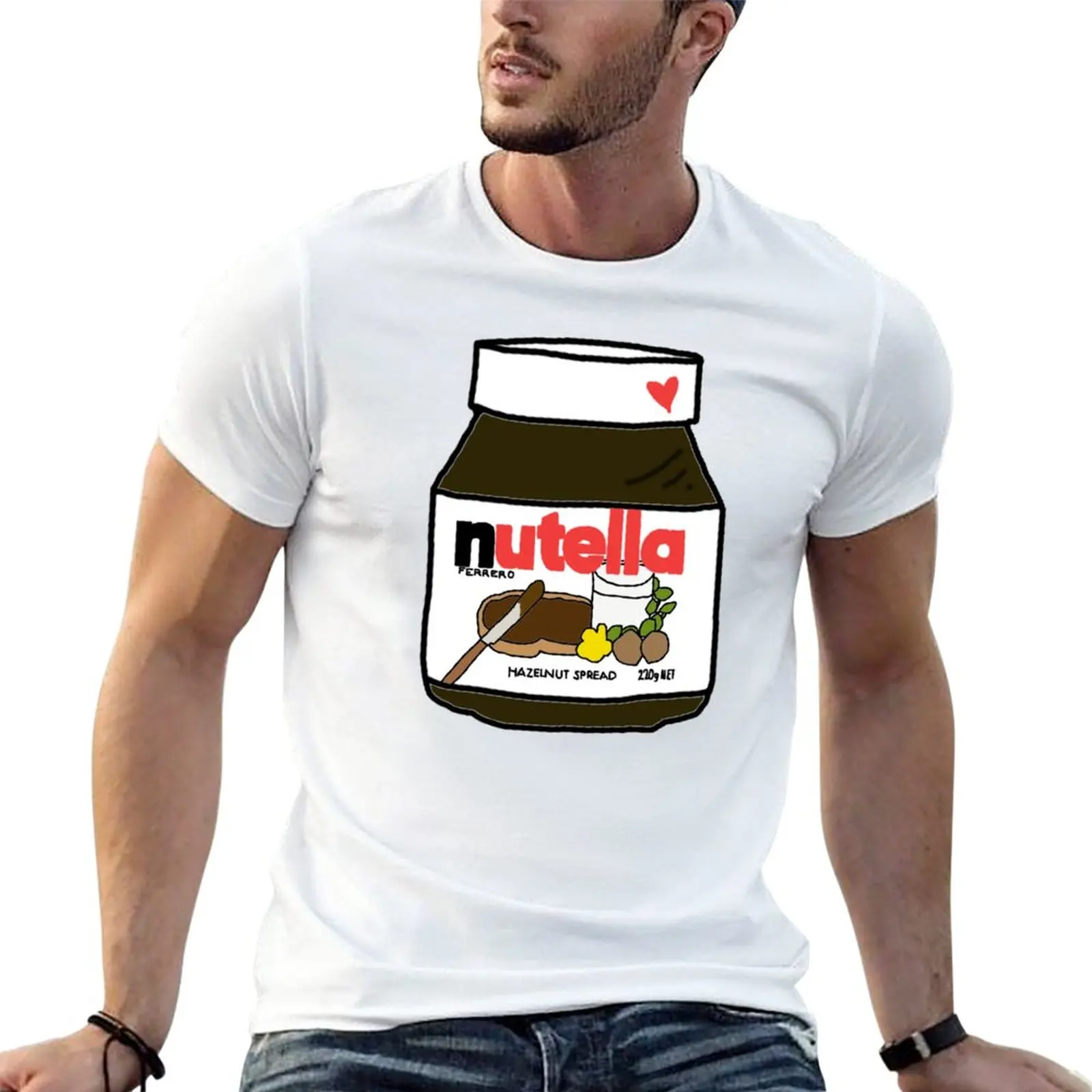 T-Shirt Nutella Felpe Sublime Ad Asciugatura Rapida, Uomo