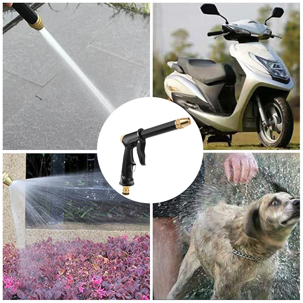 

High Pressure Spray Water Gun Garden Washing Watering Hose Nozzle Sprinkler Foam Lance Universal Car Cleaning Auto Wash Sprayer