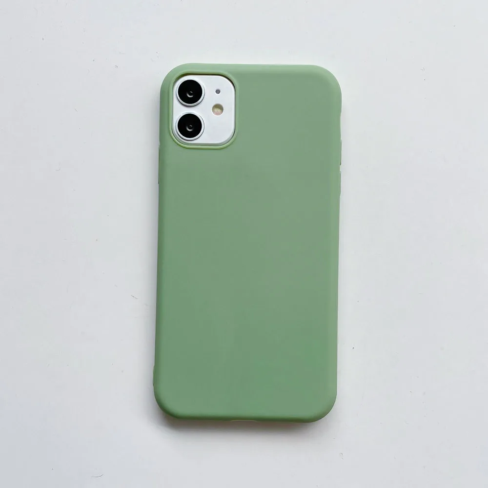 Ultra Thin Silicone Soft Color Matte Phone Case - Solid Color Cover