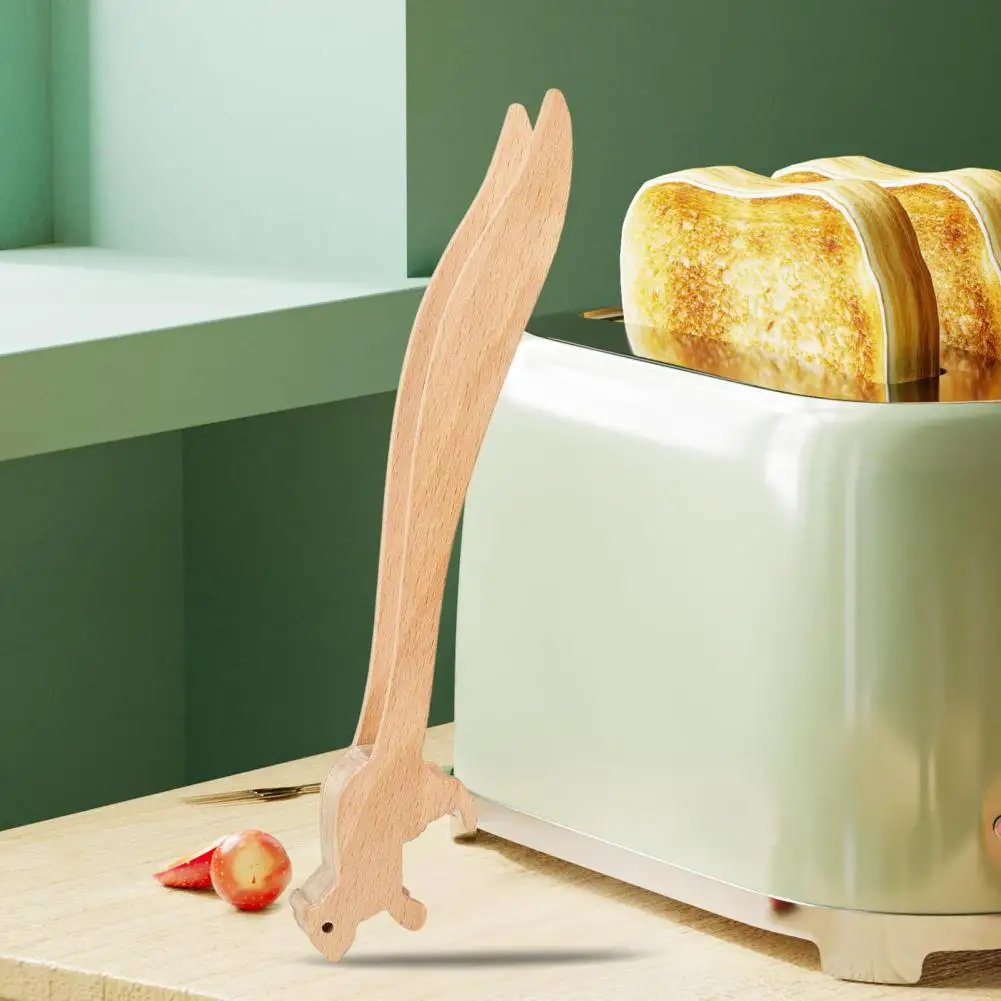 

Bamboo Wood Wooden Rabbit Squirrel Shaped Food Toast Salad Tongs Toaster Bacon Sugar Ice Tea Tong Tea Clips Teaware For Kitchen