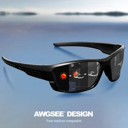 Premium Polarized Sports Sunglasses - UV400 Protection with Adaptive Lenses (C2  photochromic)