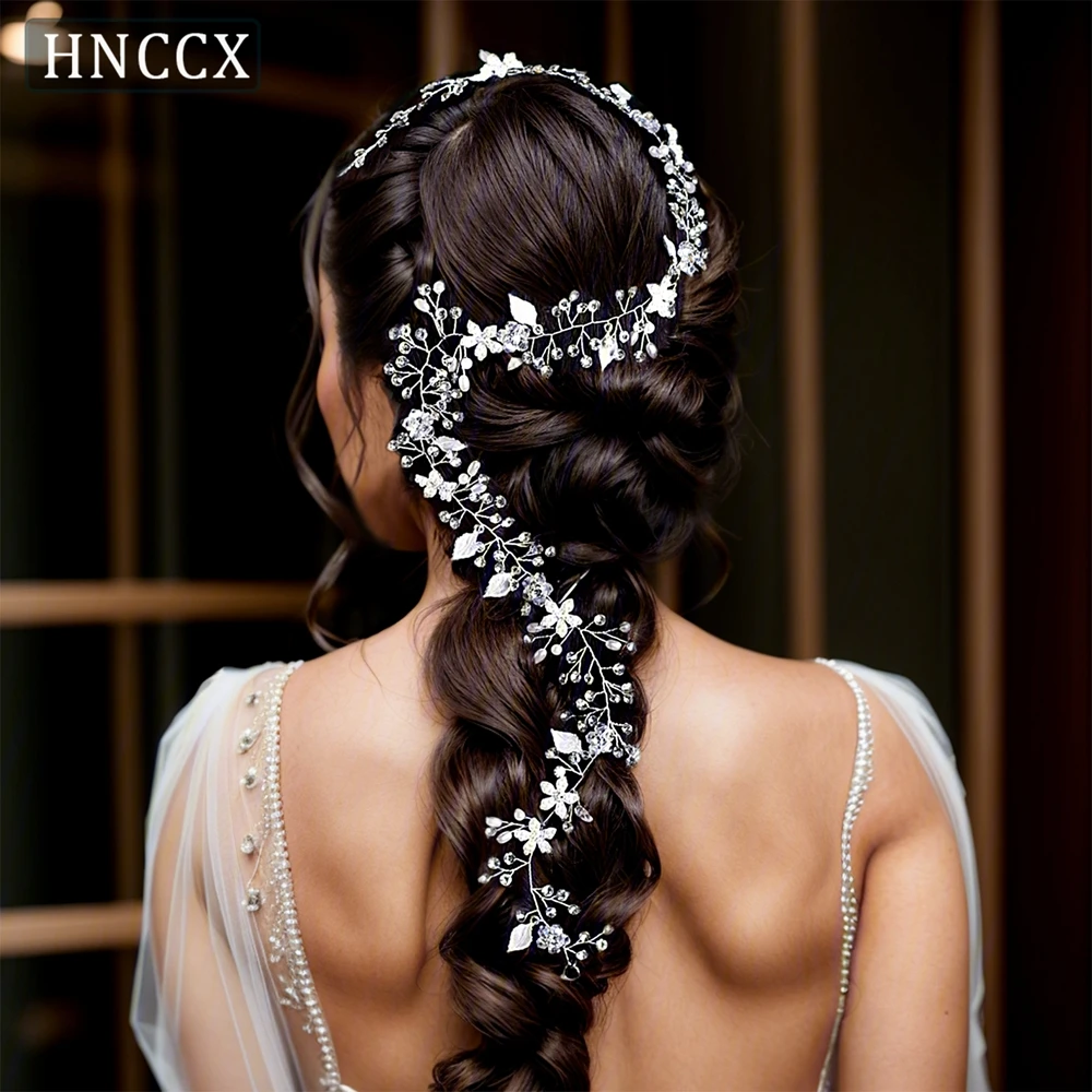 HNCCX Handmade Alloy Flower Rhinestone Wedding Hair Vine Elegant Girls Bridal Headband Hair Accessories Wedding Hair Tiara CP268