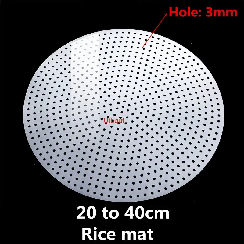 Silicone Baking Mat Steamer Cloth Bamboo Steamer Paper white Round Rice Steamer Mat paper Silicone Non Stick Pads