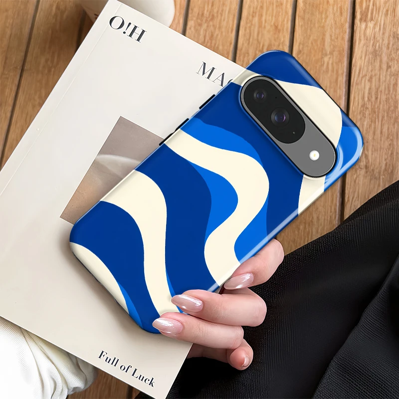 Dual Layer Fashion Stripe Pattern Phone Case - Enhanced Protection Bumper Design