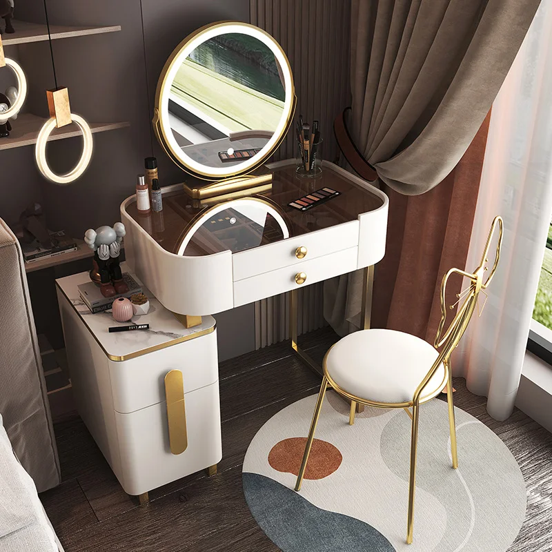 

Vanity Dressing Table Living Room Nordic Cosmetic Make Up Table Modern Organizer Bedside Tocadores Para El Dormitorio Furniture