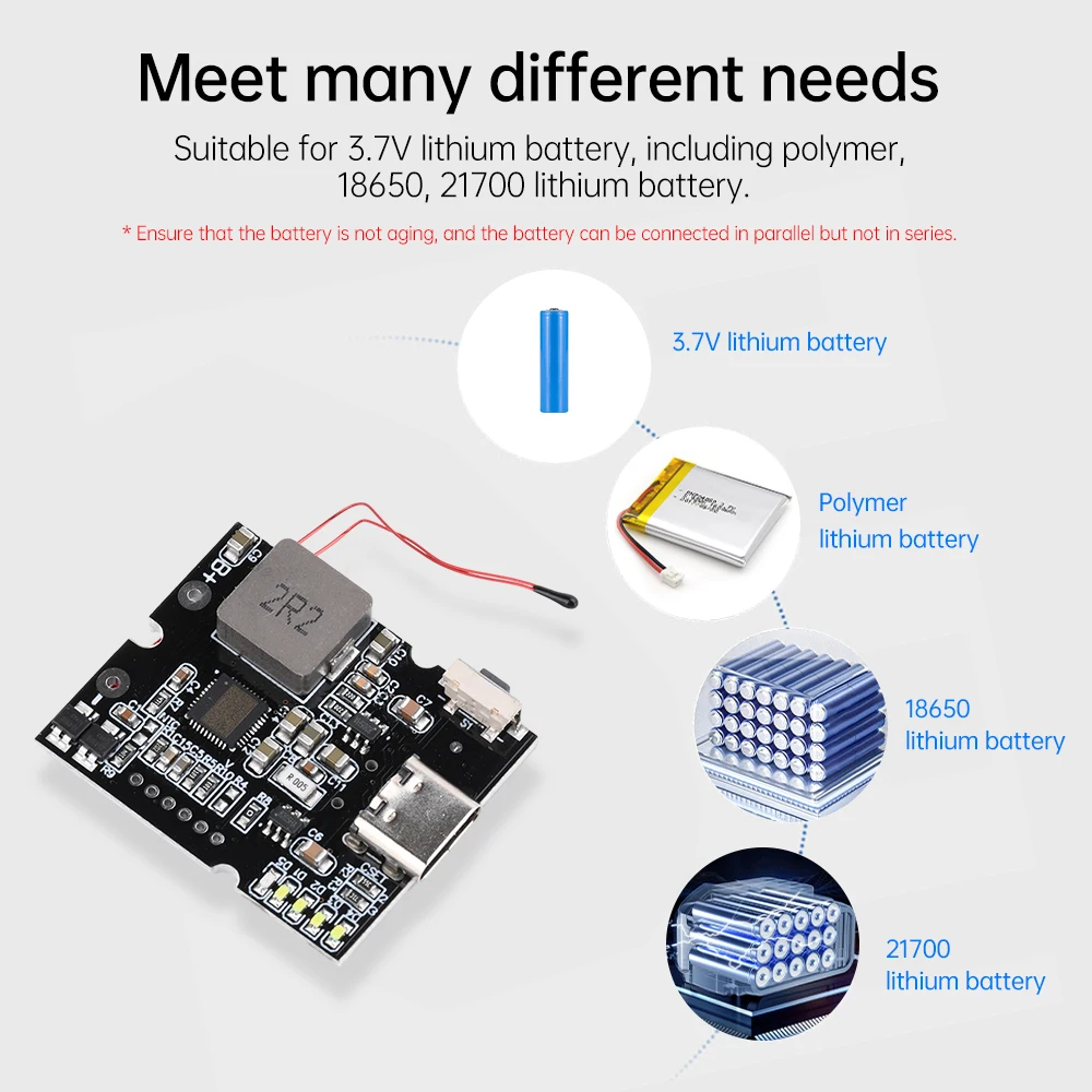 Power Tools Accessories 22.5W Bidirectional Fast Charge Discharge Control Board PD QC All Protocol Fast Charging Module Mobile Power DIY