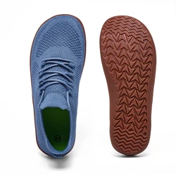 Unisex Lightweight Breathable Minimalist Barefoot Shoes - Wide Toe Casual Outdoor Walking Sneakers - 38 (Sea Blue)