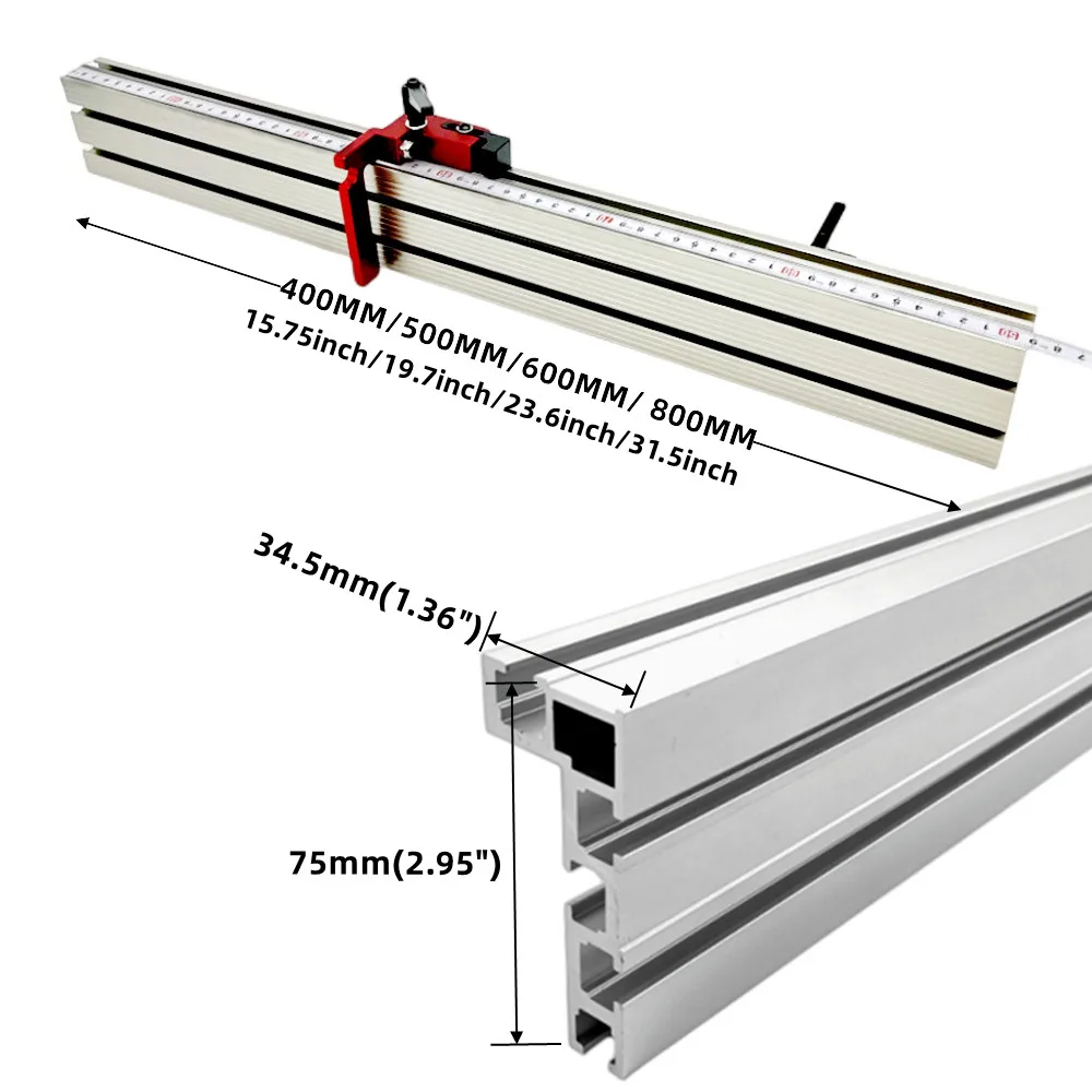 Router Table Fence Aluminum Multi T-Track Table Saw Profile Fence Woodworking T-Slot Miter Track Connector and Stoppe woodworking t track woodworking tools woodworking tool