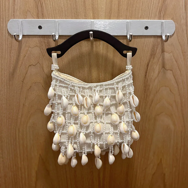 New Retro Beaded Bag Fashion Irregular Pearl Design Cloud shell bead Banquet Party Handbag High Quality Texture Women's Bag