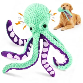 Plush Octopus Squeaky Dog Toy 1