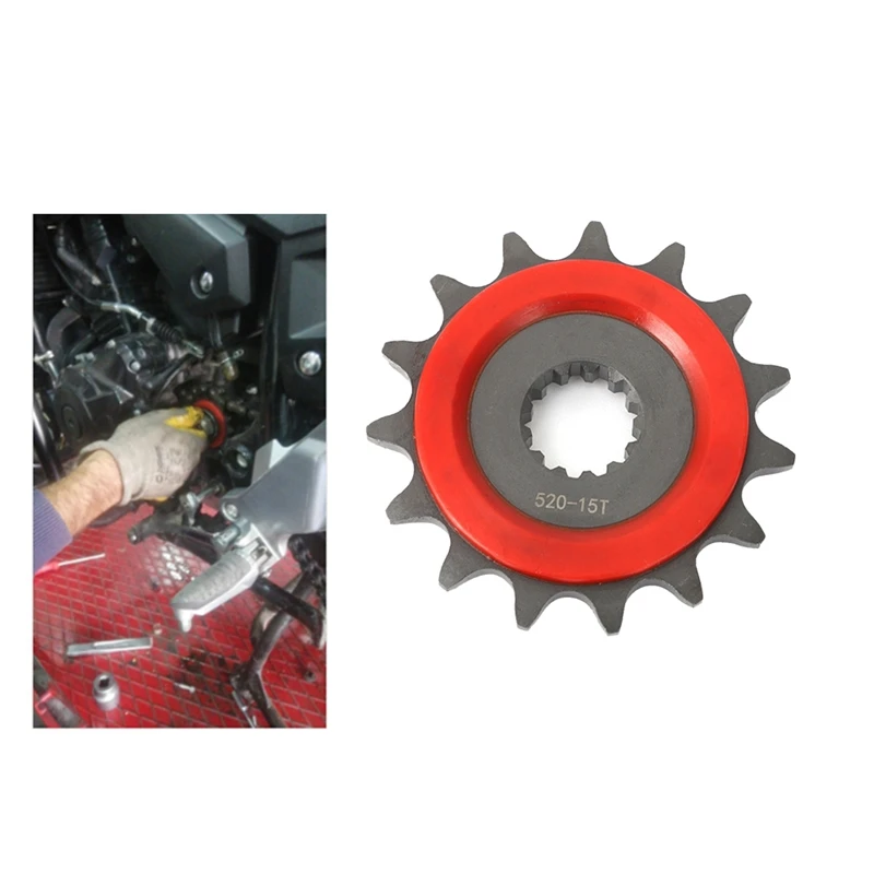 15T Motorcycle Front Sprocket Chain Wheel Front Fly Wheel Pinion 15 Parts Accessories For Suzuki GW250 GSX250R DL250 Zontes 310
