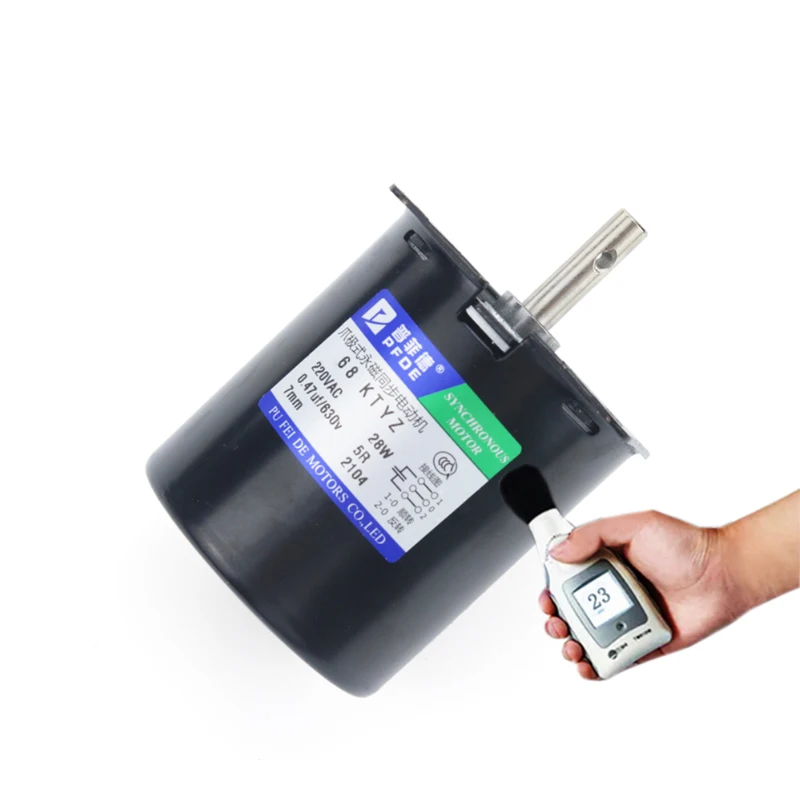 Motore Sincrono 68KTYZ AC220V 28W | 30RPM Con Regolatore Di Giri | Per Automazione, Tendaggi, Macchine Colla | Ingranaggi Metallici