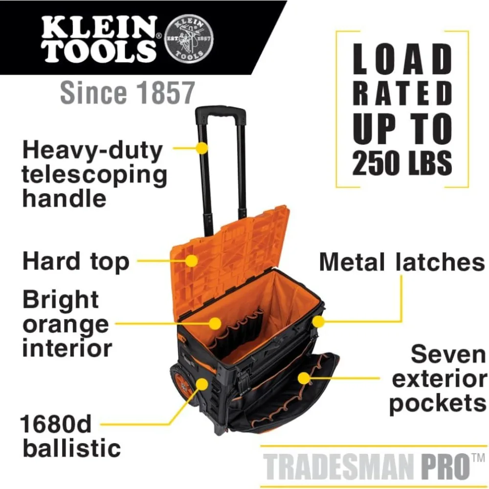 55473RTB Rolling Tool Bag, Tradesman Pro Tool Master, 250lbs Load Rated 2