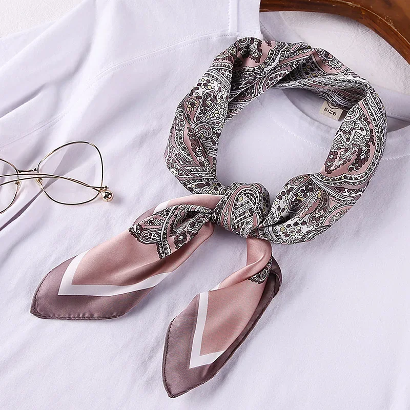 70cm Bandana Head Scarf For Women Fashion Paisley Print