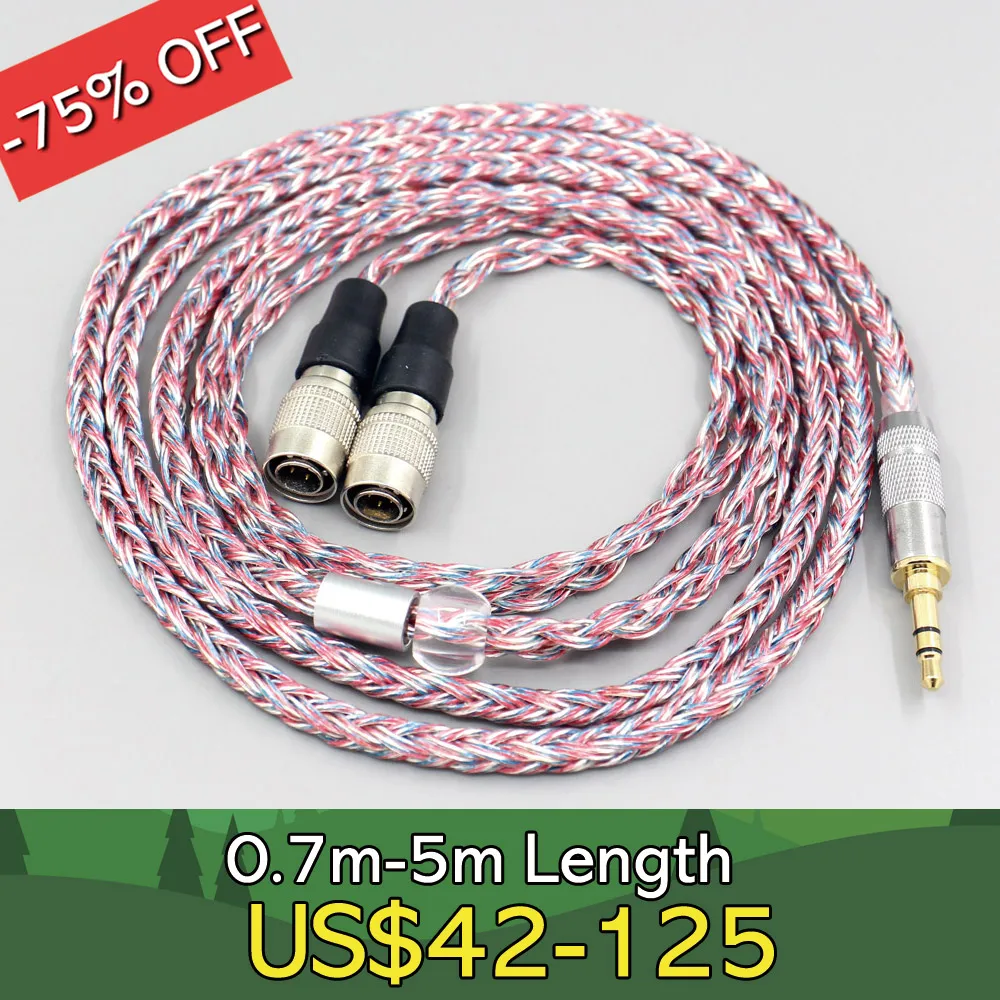 

16 Core Silver OCC OFC Mixed Braided Cable For Mr Speakers Alpha Dog Ether C Flow Mad Dog AEON headphone Earphone headse LN00758