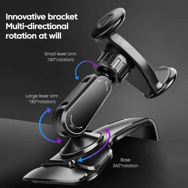 Car Mobile Phone Holder Multifunction Dash Board Clip Mount Support Car Rotatable Bracket With Number Plate GPS Cell Phone Stand