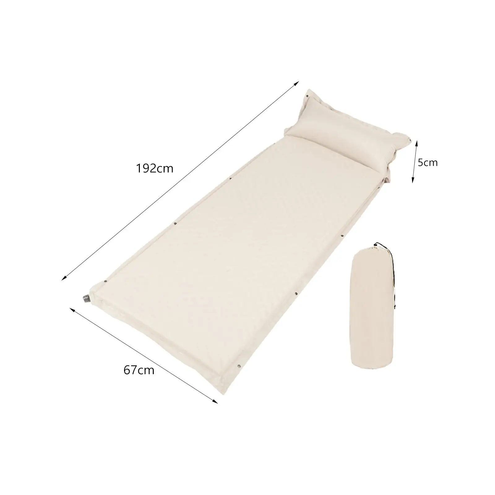 Inflatable Mattress Sleeping Pad Camping Mat Sturdy Cushion Foldable Outdoor