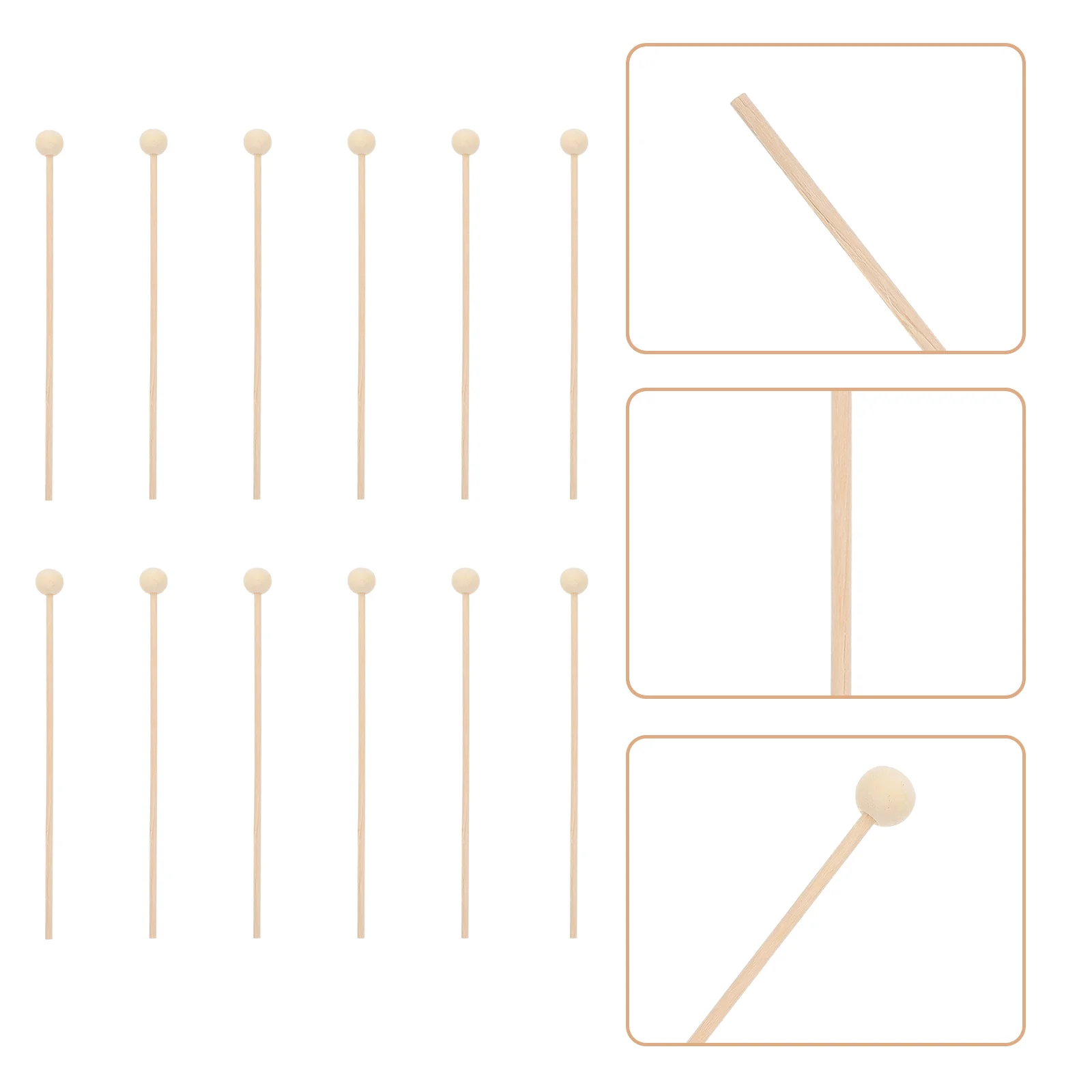 

100PCS Inserted Wooden Stick DIY Decor Dessert Table Party Wooden Lollipop Decor