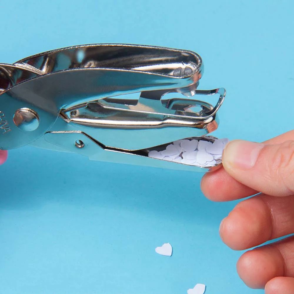부드러운 손잡이가 있는 DIY 펀처, 스크랩북 테두리 구멍 펀치, 사무실 바인딩 문구 종이 커터, 학용품