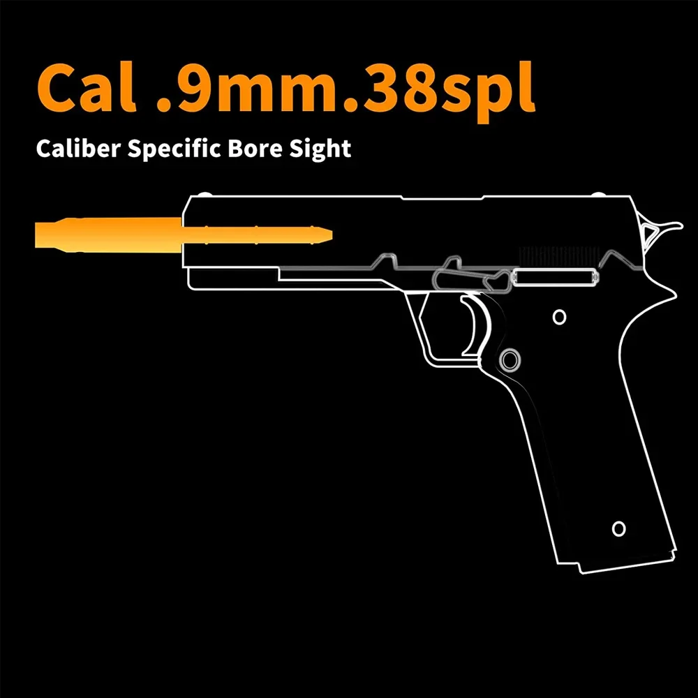 Red Laser Brass Boresighter .177/.223Rem/22LR/9mm/.38spl/308Win Cal Red Laser Bore Sight End Barrel for Revolvers Pistols Rifle laser bore sight laser sight red dot laser sight