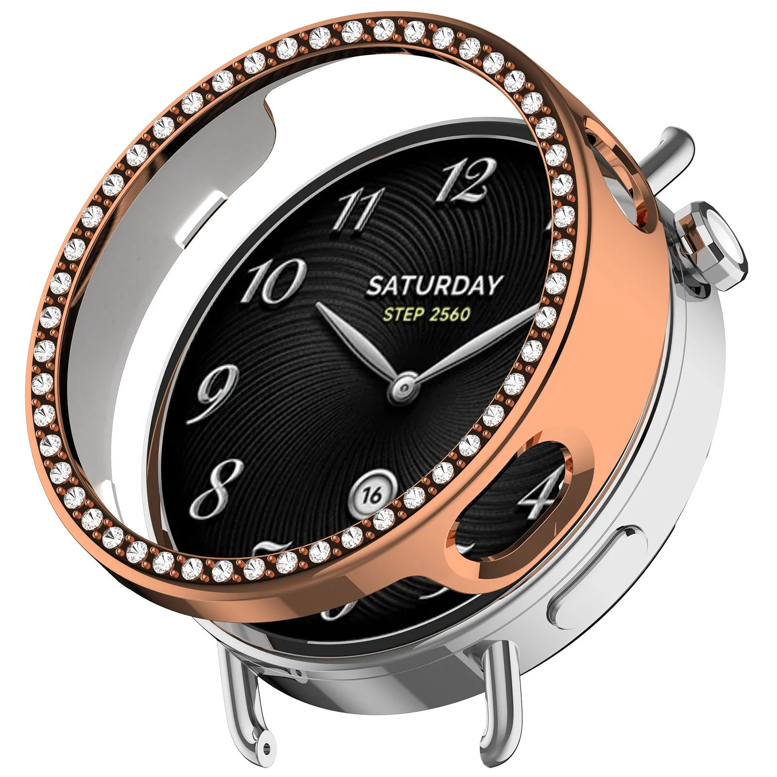 Diamond Protective Case for Smartwatch - Premium Strap Cover & Screen Protector Accessory