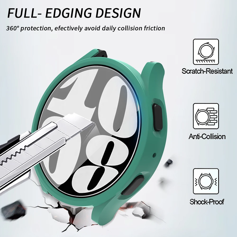 Waterproof Glass Case with Hollow Bumper and Screen Protector