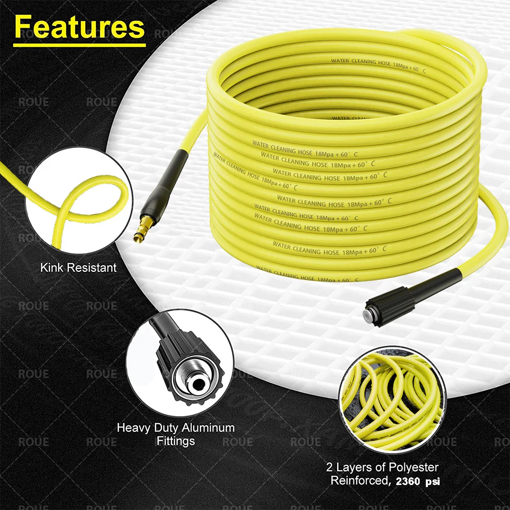 High Pressure Replacement Hose Extension Pressure Washer Hose Quick Connector Hose for Karcher K2 K3 K4 K5 K6 K7 Hose Connector 2