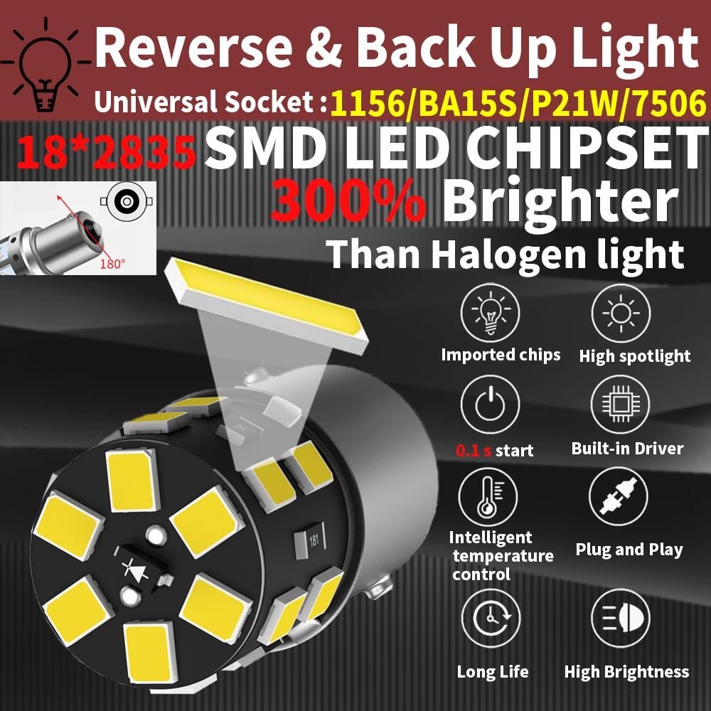 LED ������ ����Ʈ ��� ����, 1156 7506 BA15S ����, Ǫ�� 206 207 307 407 208 508 2008 3008 5008 107 106 308 CC SW��, 2x P21W