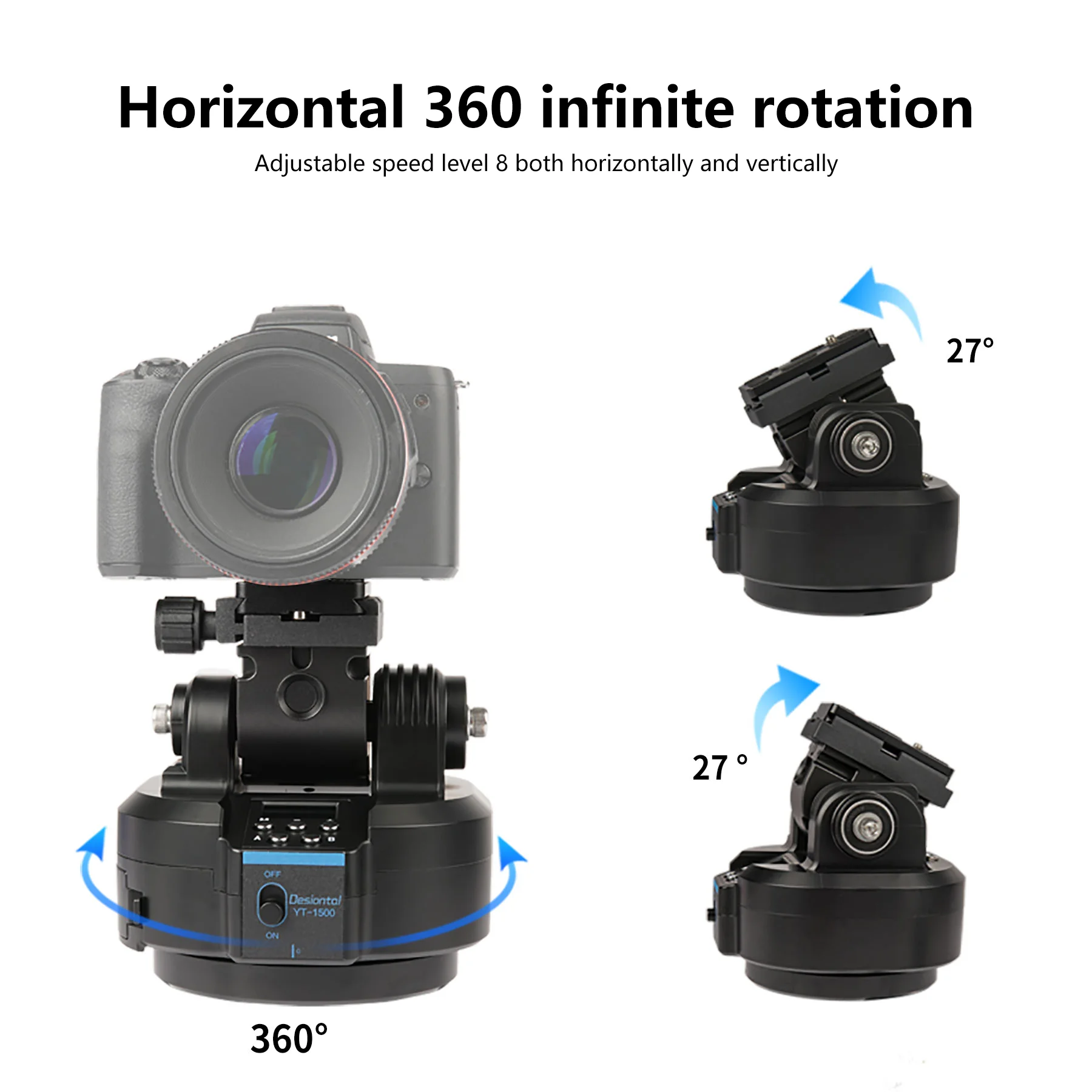 Camera panoramic head ZIFON YT-1500/YT-1500pro Auto motorized 360&deg; rotating panoramic head remote control pan tilt video tripod stabilizer in stock