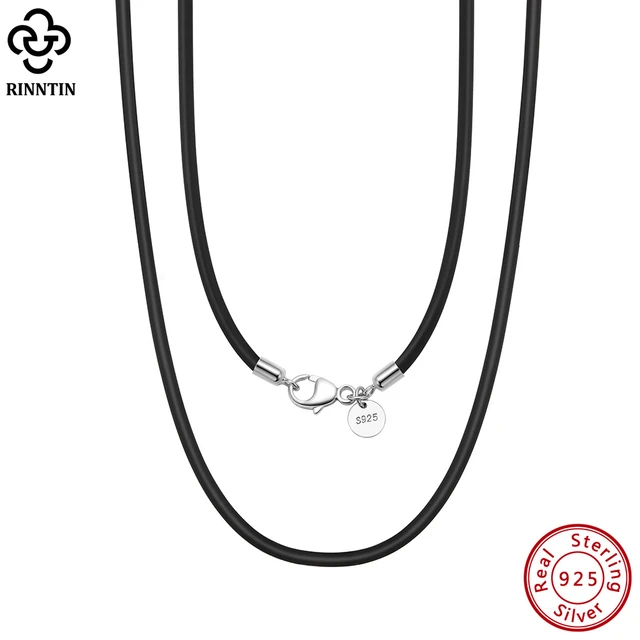 High Quality 1.5 mm Leather Necklace with a Sterling Silver Clasp