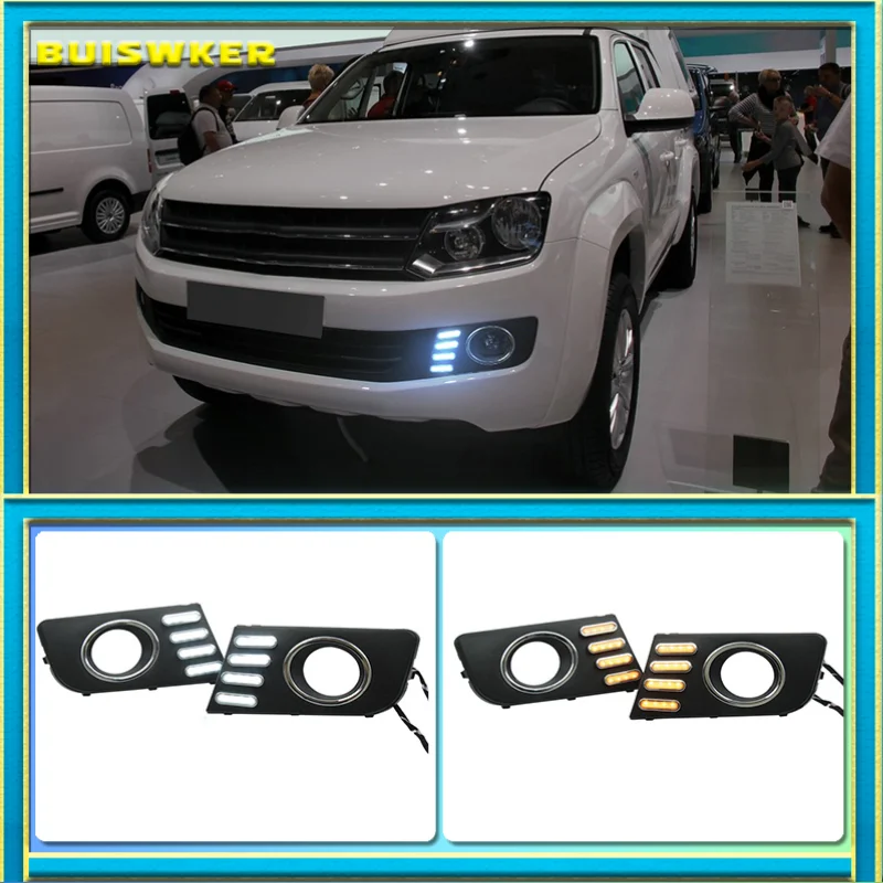 2PCS For VW Amarok 2014 2015 2016 Front Bumper Light LED Fog Lights
