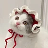 Cute Cat Hat Funny Pets Party Cosplay Headwear Delicate Hemming Pendant Decor Elasticity Knitted Hat Pet Accessories 3