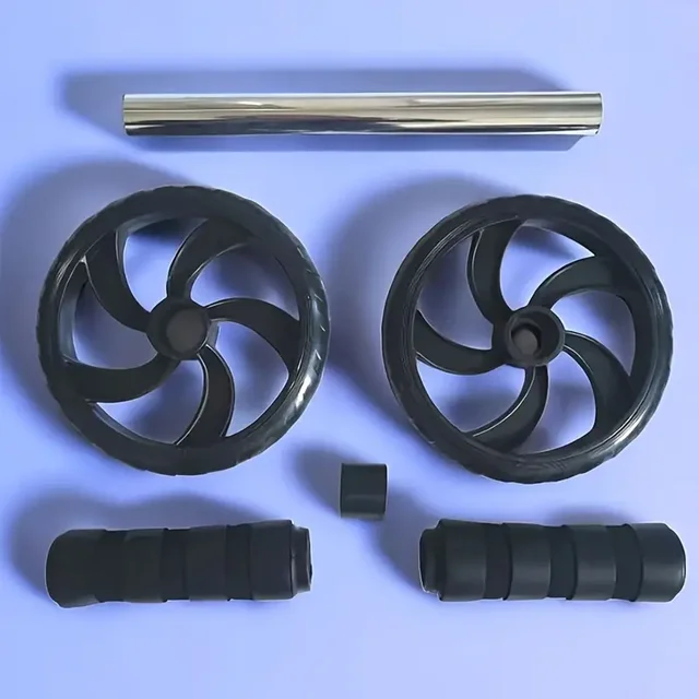 Silent Two-Wheel Abdominal Roller - Pvc and Stainless Steel Material, Suitable for Core Strength Training and Fitness Enthusiasts, Abdominal Muscle Roller, Sports Equipment 4