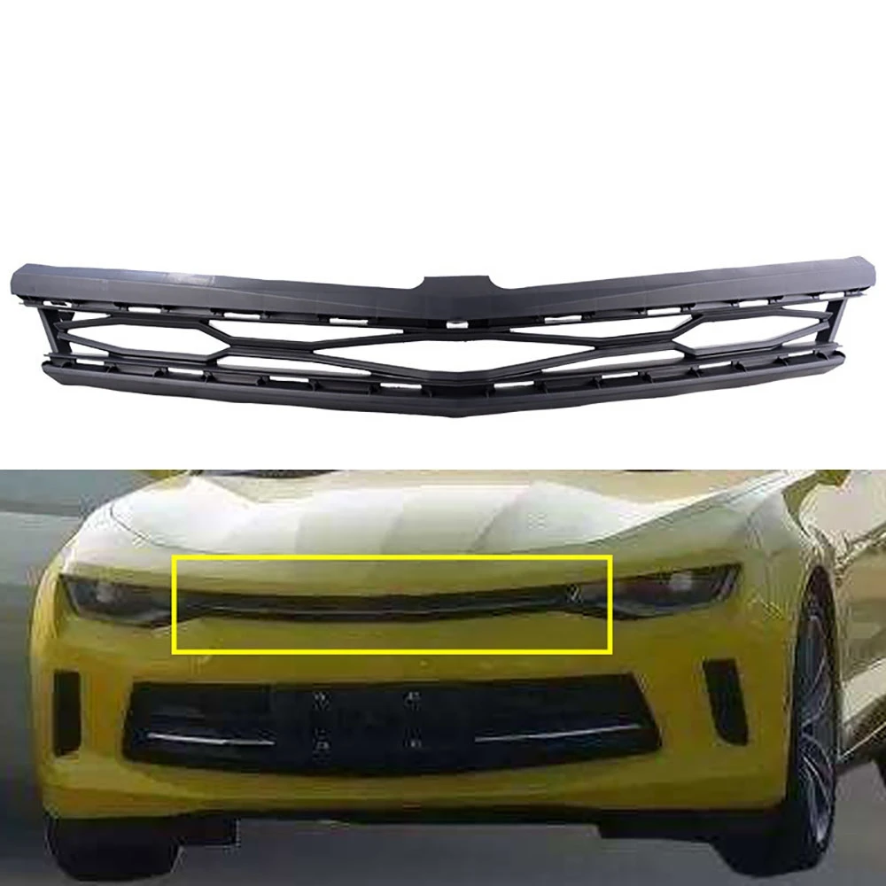 Rejilla de parachoques delantero de coche, luz antiniebla, cubiertas  inferiores y superiores, panel negro ABS para Chevrolet Camaro 2016 2018,  modelo ZL1 1LE|Parrilla de carreras| - AliExpress