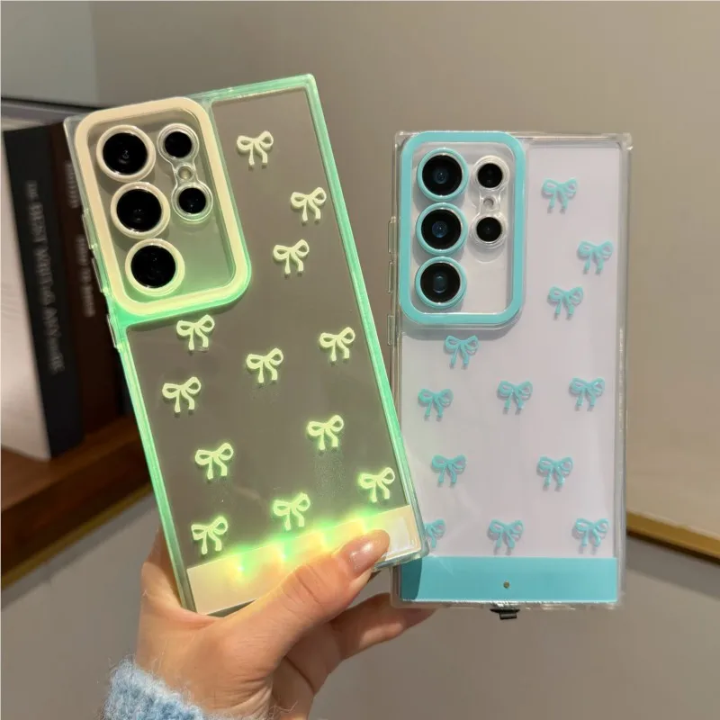 Luminous Flash Bow Fashion Phone Case Cover
