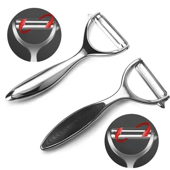 Pelapatate per mele a forma di Y in acciaio inossidabile 304 pelapatate per frutta girevole strumento per sbucciare gadget da cucina strumenti per frutta e verdura 1