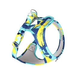 Adjustable Mesh Pet Harness with Leash for Small to Medium Dogs and Cats (Blue)