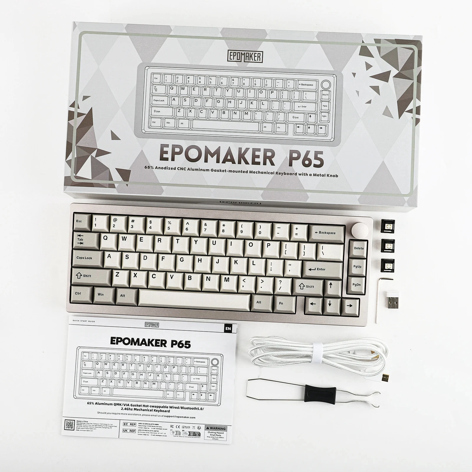 EPOMAKER Mechanical Keyboard P65 QMK/VIA 65% Layout Hot-Swap