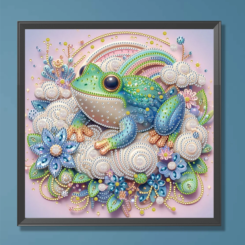 Diamond Painting Kit 5D DIY Partial Special Shaped Drill Frog Decoration 30x30cm