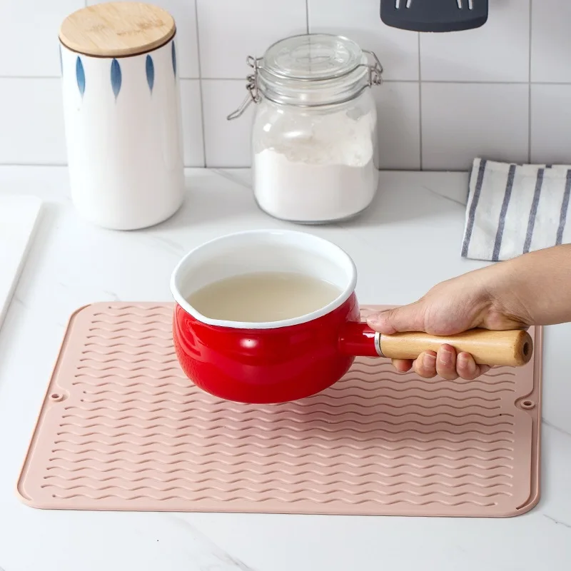 Super Absorbent Draining Mat Anti-slip Coffee Dish Large Kitchen Bathroom Drying  Pad Quick Dry Four Seasons Universal - AliExpress