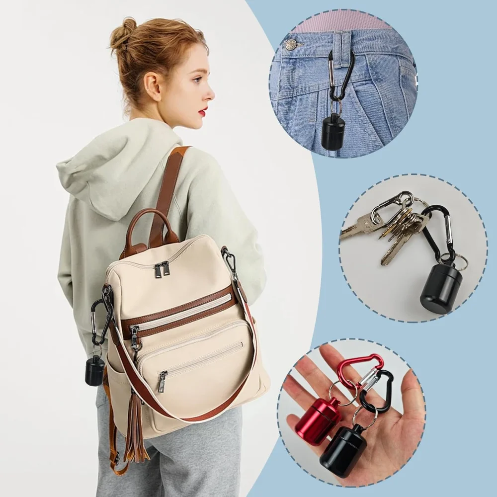 Premium Portable Aluminum Waterproof Keychain Case – Sleek Travel Container