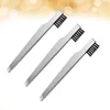 3 PCS Bevel Angle Eyebrow Clamps Make up Stainless Steel Tweezers Tool 5