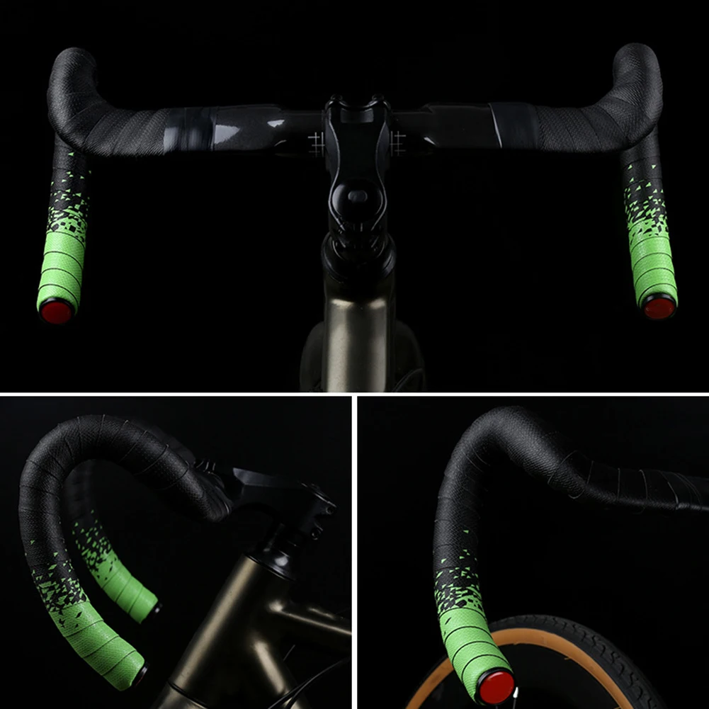 700C Road Bike Handlebar Tape Anti-slip Shock Handle Bar Tape With Plugs Curved Handlebar For Road Bike Racket Fishing Rod