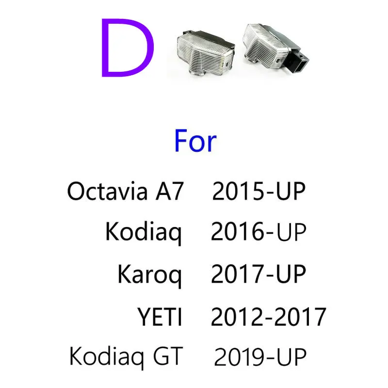 2X For Skoda Superb B8 B6 B5 3U 3V 3T Octavia A5 A7 2005-2024 2013 2022 2021 2020 Accessories Car LED Door Logo Projector Lights