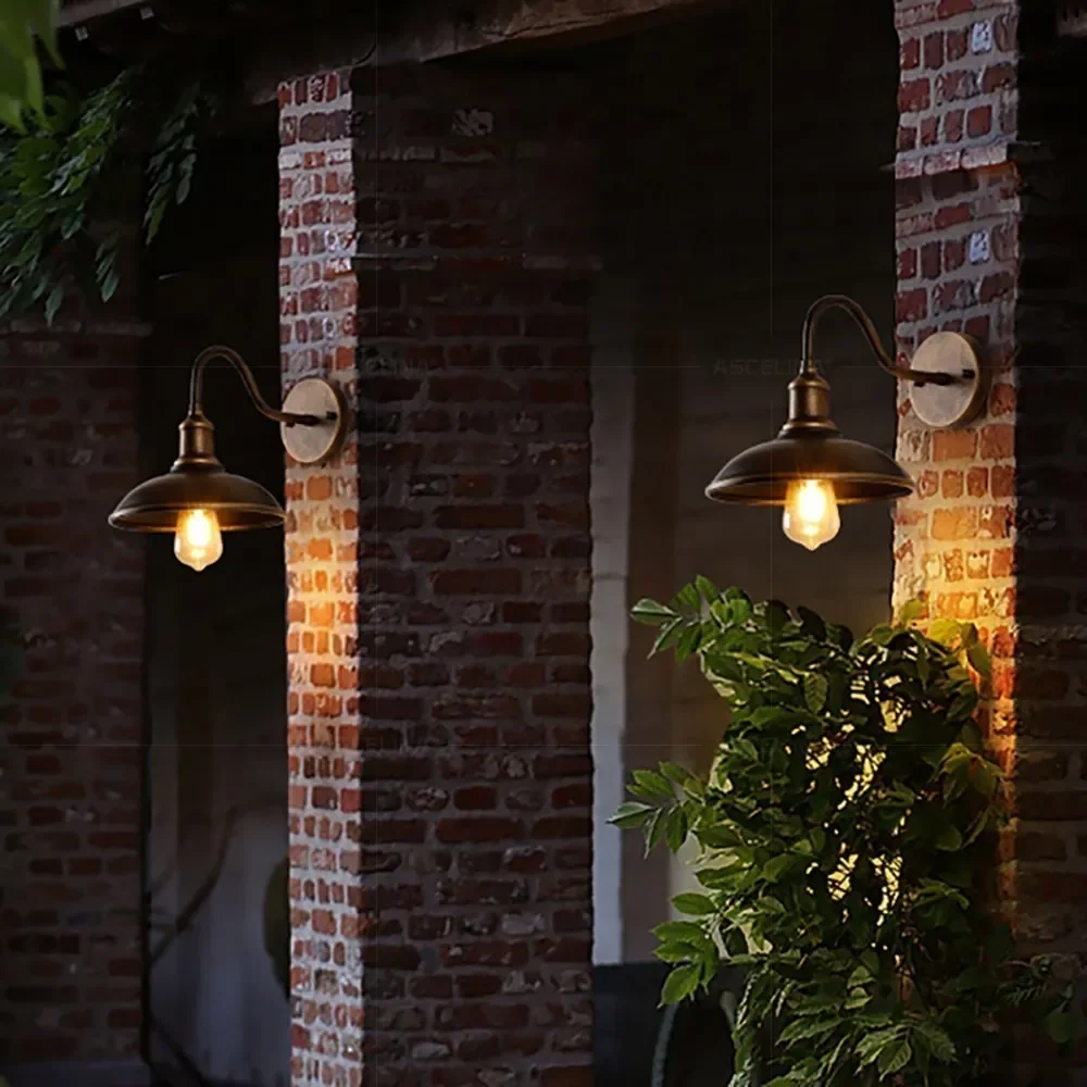 Industry Wall Lamp Retro Waterproof Wall Light For Courtyard Balcony Entrance staircase Hallway Bedroom Vintage Decor Fixtures
