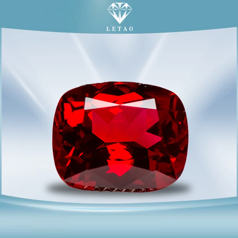 Lab Grown Ruby Rectangular Cushion Cut Pigeon Blood Red Top Quality Gemstones for DIY Jewelry Making Selectable  AGL Certificate