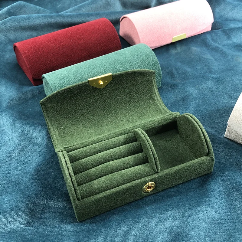 

Mini Velvet Jewelry Organizer Box for Women Travel Portable Earrings Ring Necklace Storage Jewelry Packaging Display Box Joyero