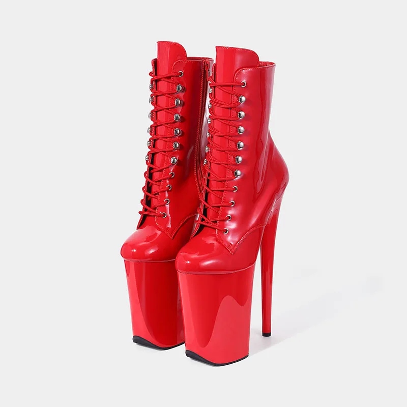 

LAIJIANJINXIA New 23CM/9inches PU Upper Modern Sexy Nightclub Pole Dance Shoes High Heel Platform Women's Boots HSAB202403